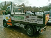 managed waste services tipper truck rear view